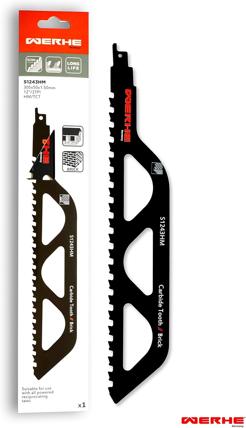 WERHE ® Profi 1 x Stone reciprocating Saw Blade C 305 mm S1243HM