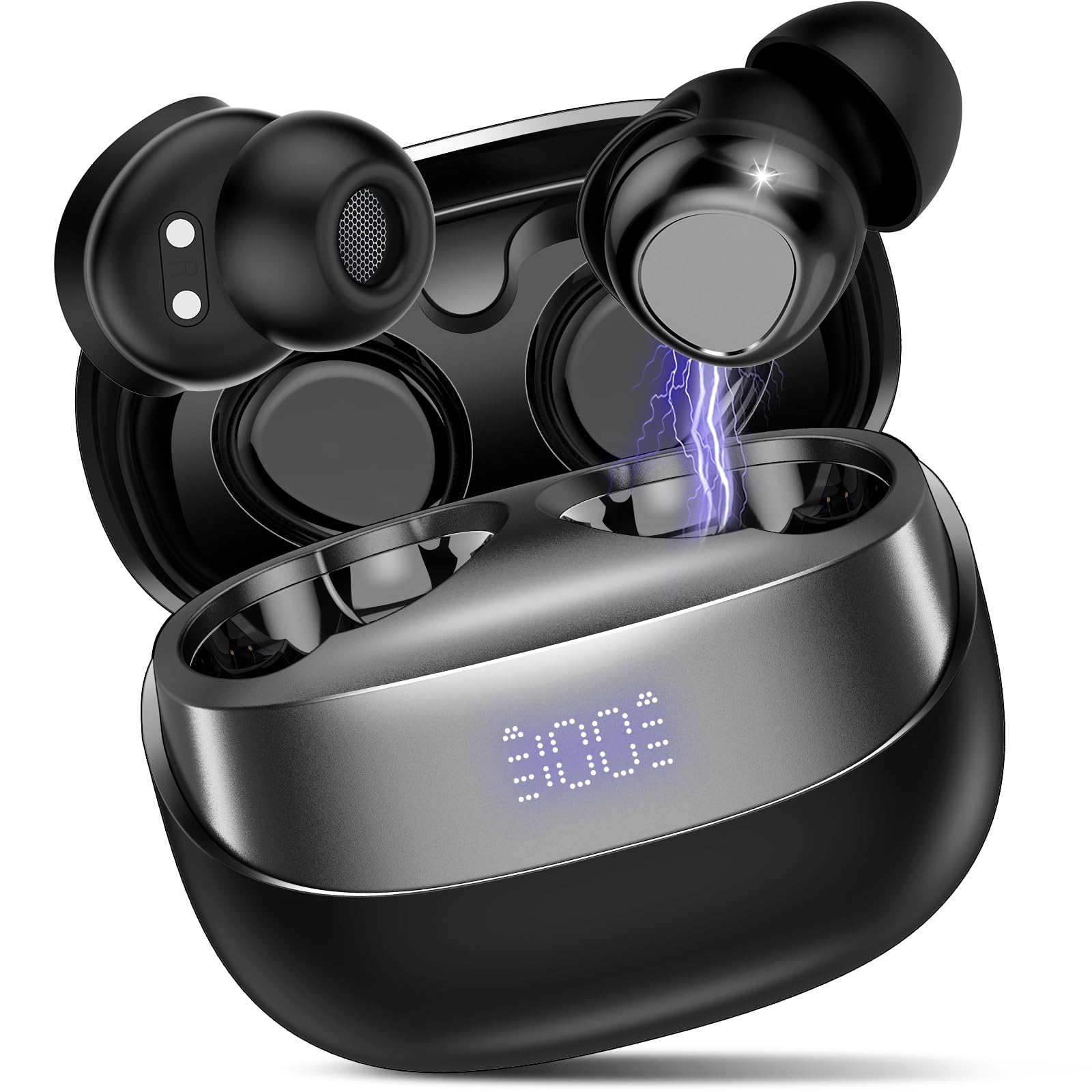 Photo 1 of Sleep Earbuds Bluetooth Light-Weight Headphones, Mini Sleep Headphone Small Design for Side Sleepers with Charging Case, Clear Calls Earbuds, Midnight Black