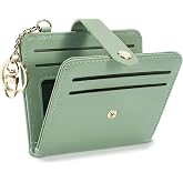 Airkit Small Wallet Women RFID, PU Leather Card Holder with Keychain | Slim Compact Zipper Coin Purse for Ladies, Travel Holiday Gifts for Mom, Cute Mini Bifold Wallets