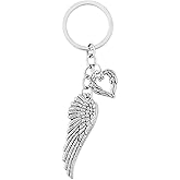HAQUIL Angel Heart Keychain Gift Spiritual Lucky Key Ring Jewelry