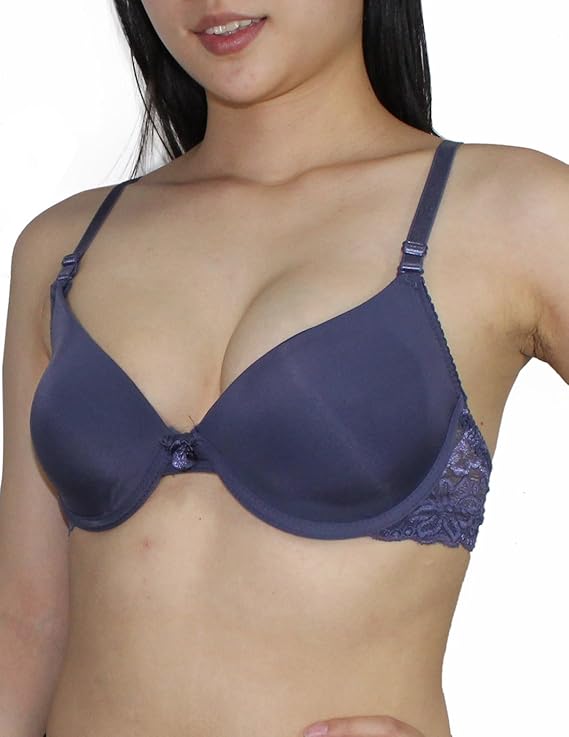 Womens Lingerie Perfectly Fit Padded Underwired Soft Cup Bra US:38B UK:38C EU:85C Dark Blue at 
