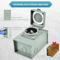 PAULINN 50 Amp Generator Power Inlet Box| NEMA 3R