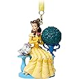 Disney Store Official Belle Sketchbook Ornament, Beauty and The Beast, Christmas Tree Decoration Suitable for Hanging or Freestanding, 9cm / 3.5"