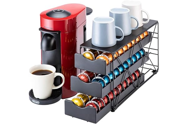 Masthome Nespresso Soporte para Cápsulas de Café y Cajón de Almacenamiento  con un Paños de Limpieza - PREYCA