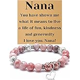 Gifts for Grandma Bracelet Nana Gift from Granddaughter Beaded Bracelets Best Nana Ever Gifts Grandma Mothers Day Birthday Jewelry Gift from Grandson Granddaughter Grandmother Christmas Presents