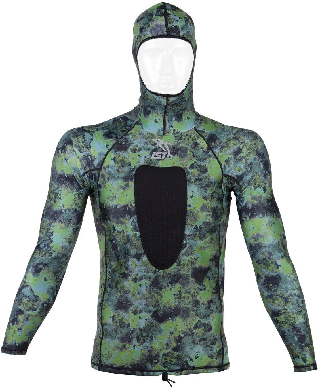 IST VSH-100 Camo Hooded Rash Guard (Medium, Green)