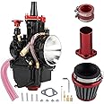 PWK28mm Carburetor Kit for Predator 212, Upgrade for Coleman Predator 196cc 212cc 224cc Engine, Baja Warrior MB200 KT196 GX160 6.5hp Engine with Intake Manifold 48mm Air Filter