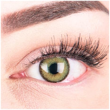 Glamlens Lenti A Contatto Colorate Verdi Mirel Green Mensili Con Porta Lenti A Contatto Verde Naturali In Silicone Idrogel 2 Pezzi Dia 140