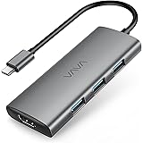 VAVA USB C Hub, 7-in-1 USB C Adapter for MacBook/Pro/Air (Thunderbolt 3), with 4K USB-C to HDMI, 3 USB 3.0 Ports, SD/TF Cards