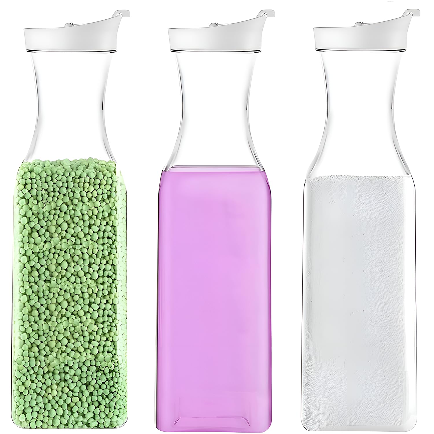 3Pcs Washing Powder Storage,1.5L Laundry Liquid Dispenser,laundry Storage Containers Fabric Softener Storage Bottle,laundry Detergent Storage Dispenser for Fabric Softener,Scent Booster,Laundry Powder