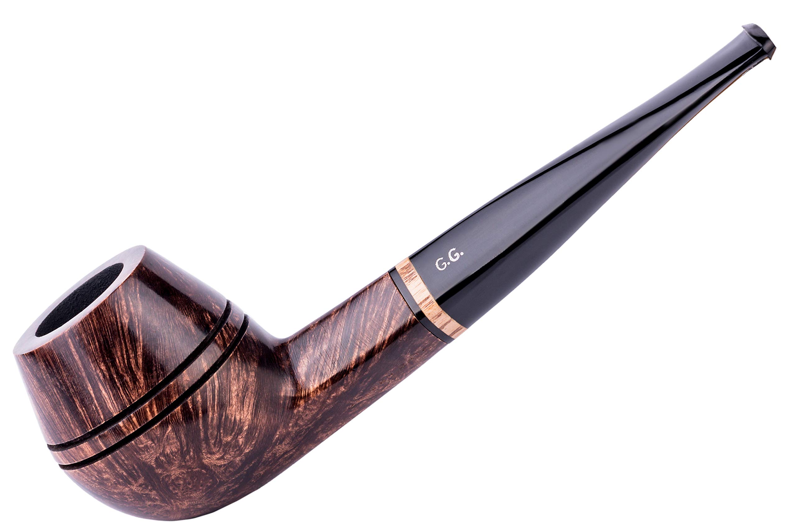 Wooden Tobacco Pipe - Bulldog Series, Handcrafted from Briar Root, Fits 9mm Filter (Brown) — image 1