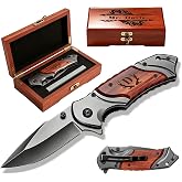 Custom Gifts for Men, Personalized Pocket Knife Engraved for Men with Box | Customized Camping Hiking Fishing Set, Father's Day Christmas Birthday Gifts for Husband Dad Grandpa Boyfriend Groomsmen