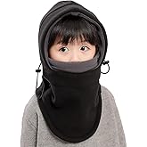 Kids Winter Windproof Cap,Children's Double Warm Balaclava Face Mask for Cold Weather,Neck Warmer,Adjustable Full Face Cover