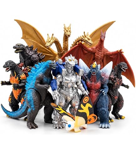 Amazon.com: MUKSSE Set of 18 pcs Godzilla vs Kong Toys, Godzilla