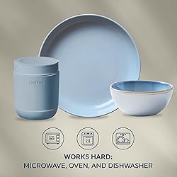 Corelle Stoneware Dinnerware Set, Handmade Reactive