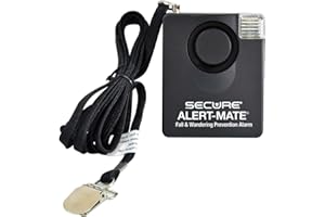 SECURE SAFETY SOLUTIONS Secure Alert-Mate Pull Cord Patient Alarm Monitor - Chair & Bed Fall Prevention for Seniors, Elderly, Dementia Patients – Wheelchair & Bed Alarm with Batteries Included