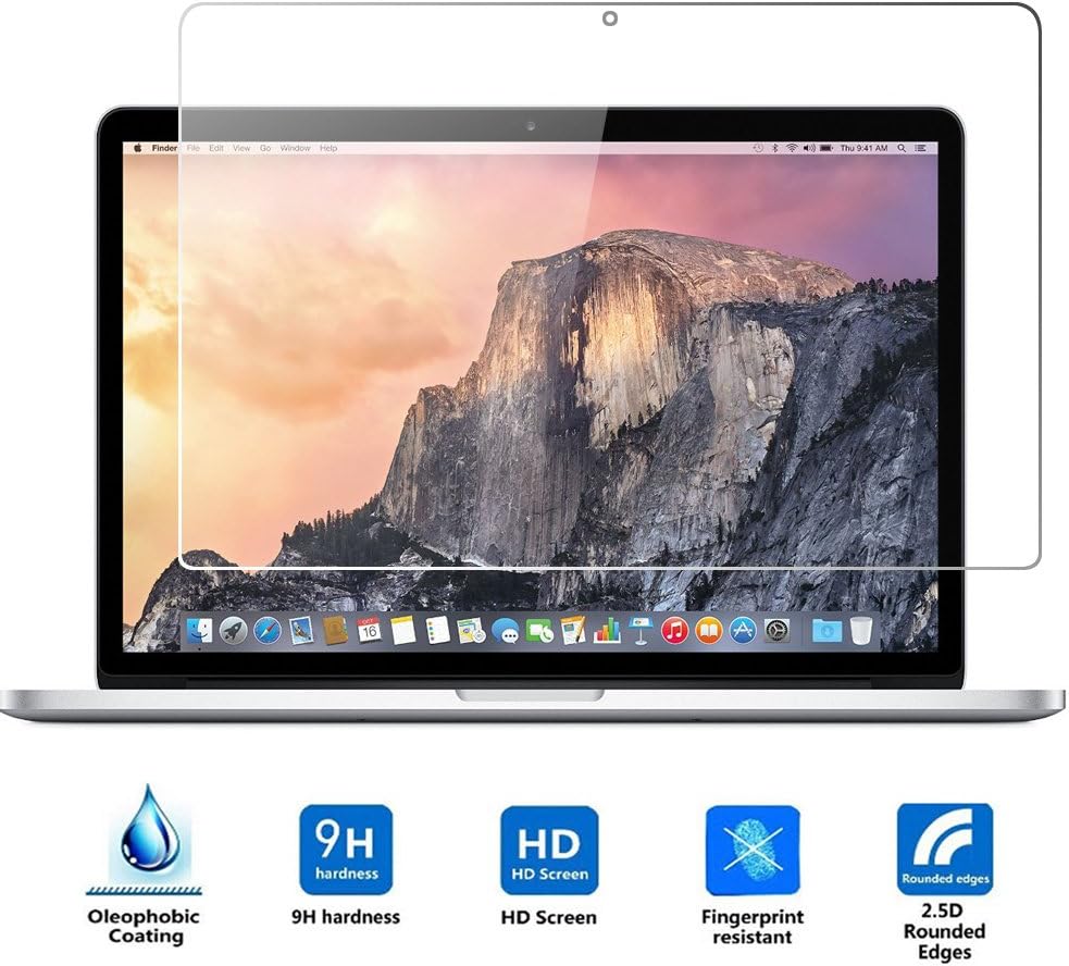 MacBook Pro 13.3" Screen Protector, Vikoo 9H Hardness Ultra-thin Anti-Scratch HD Clear Ballistic Tempered Glass Screen Protector for MacBook Pro 13.3" with Retina display