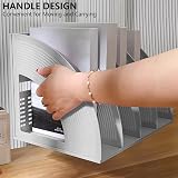 KXF Arched Desk Organizer 4 Compartments ABS Plastic File Magazine Rack view 6