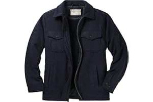 Legendary Whitetails Men's Wool Blend Jacket Quilted Satin Insulated Sleeves Sherpa Lined