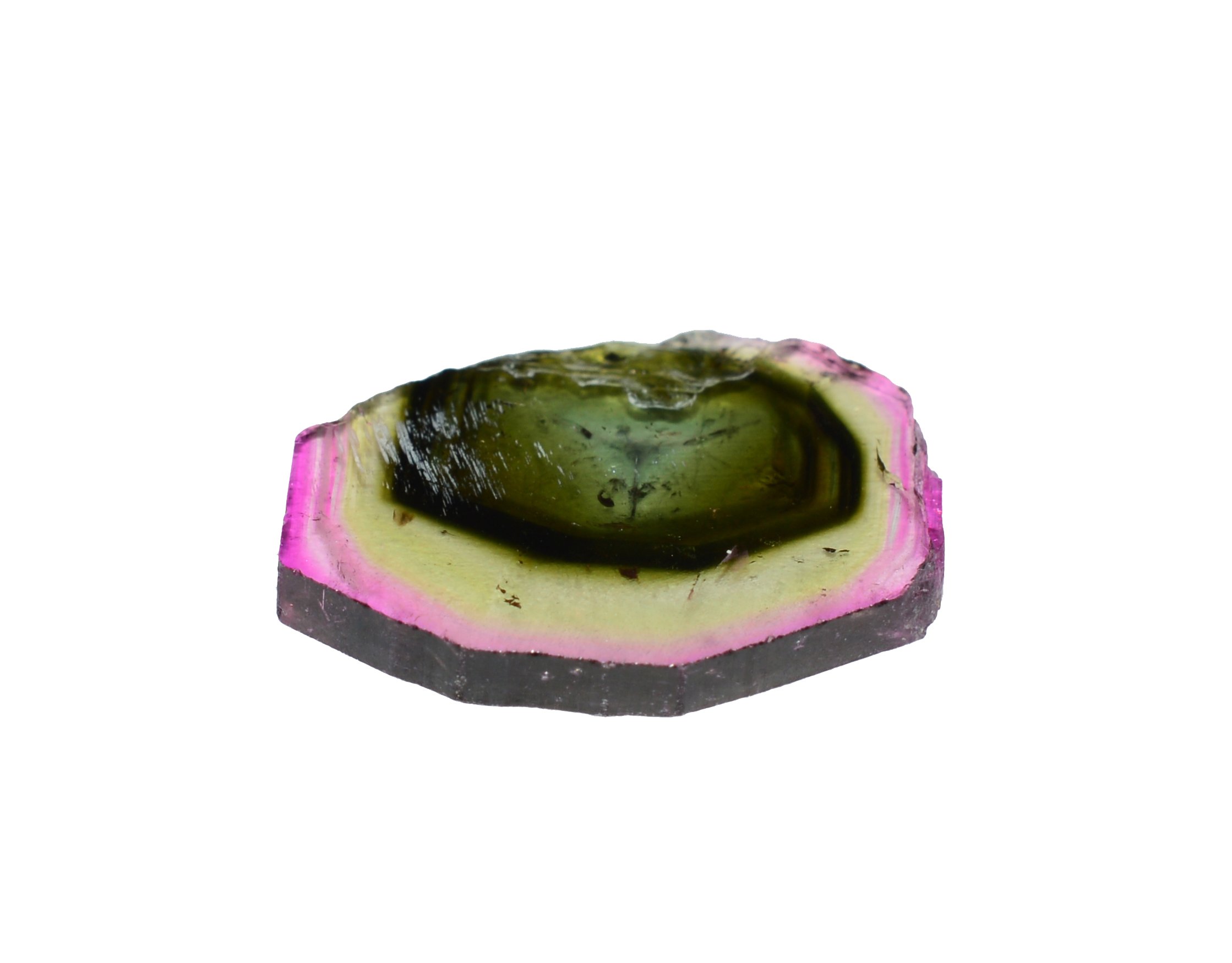 Bicolor Tourmaline polished gemstone slab 3.86 carat