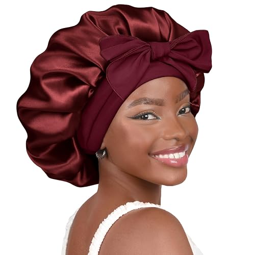 YANIBEST Adjustable Satin Bonnet for Sleeping Women Double  display picture 2