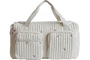 Baby Changing Bags, Large Capacity Quilted Diaper Bag with Multiple Travel Bag for Hospital and Weekender Travel Style 1