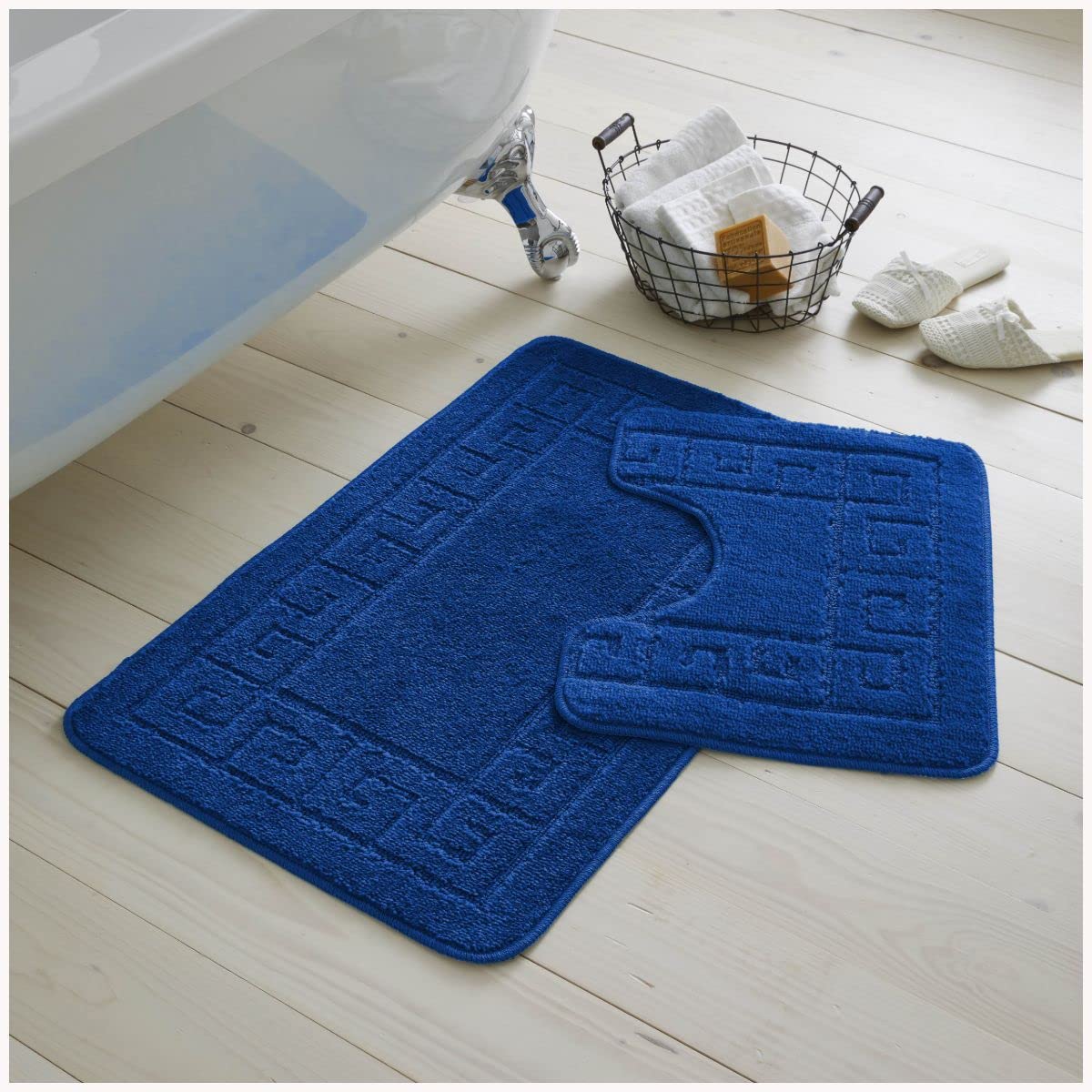 Gaveno Cavailia Super Absorbent 2 PIECE GREEK BATH SET Royal Blue 75 x 50 x 2 cm 42070146