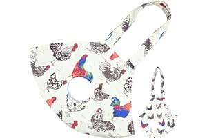 Umisun Chicken Holder Bag Chicken Medic Bag Chicken Carrier with Handle Chicken Supplies Catching Hand Bag for Hen Rooster Poultry Chicken Transport (White Mix color(1 Pack))
