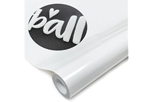 Yiwloer White Glitter Puff Vinyl Heat Transfer - 12"x5ft 3D Puff HTV Vinyl, Glitter Puffy Iron-On for Fabrics, Perfect for T-Shirts, Bags, Pillows, Compatible with Cricut & Cameo (glitter puff white)