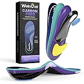 Carbon Fiber Insoles for Men & Women with High Arch Support Shock Absorbing Performance Insoles for Running, Sports, Hiking, Trekking, Basketball-XL-W: 10-10.5 | M: 8-8.5-280MM