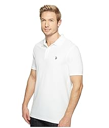 U.S. Polo Assn. Men's Ultimate Pique Polo, White, M