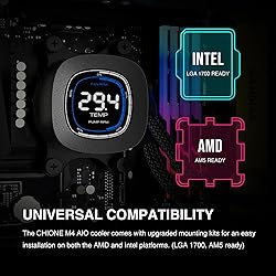 GAMDIAS 360mm CPU Liquid Cooler AIO w/ 2.1" Display