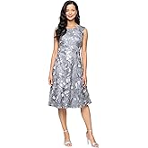 S.L. Fashions Women's Short Knee Length Mother of the Bride, Cocktail, Wedding Guest, Soutache Party Dress (Petite and Regular Sizes)