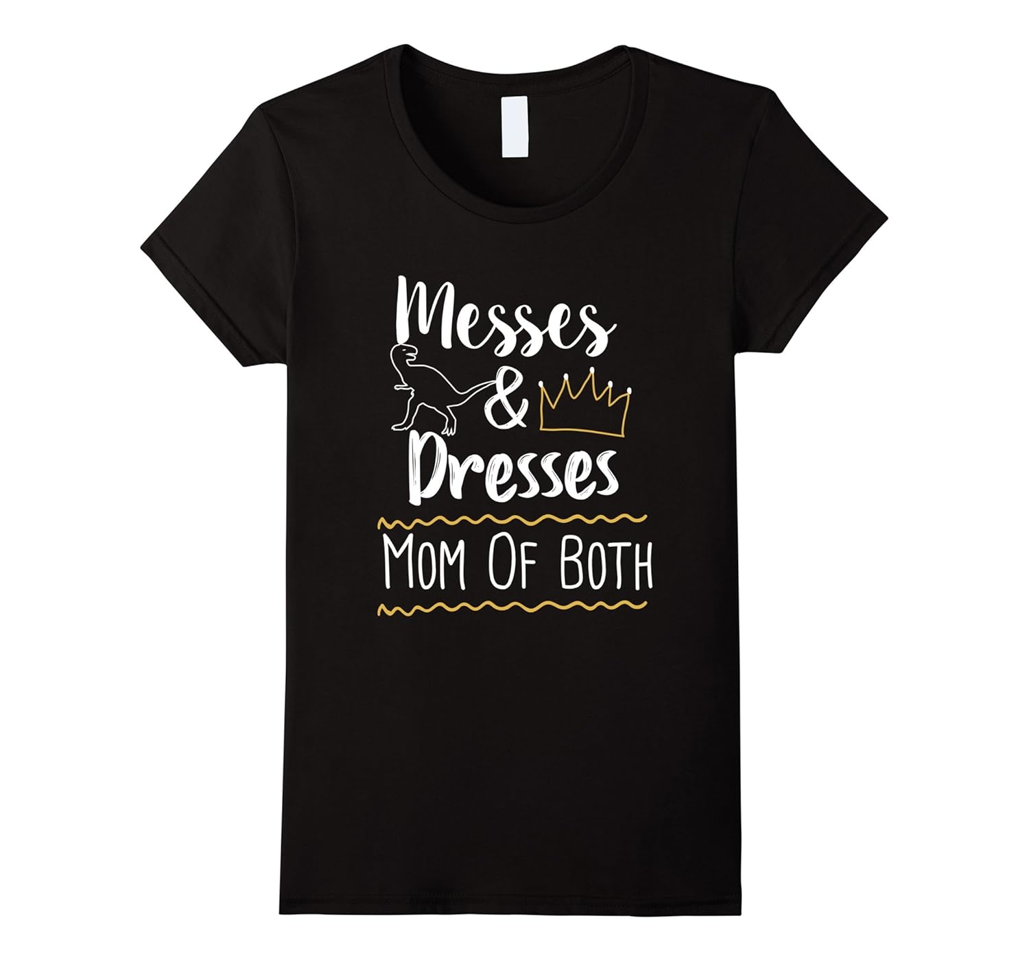 Womens Messes & Dresses Mom Of Both Illustrated Crown Dinosaur-Rose