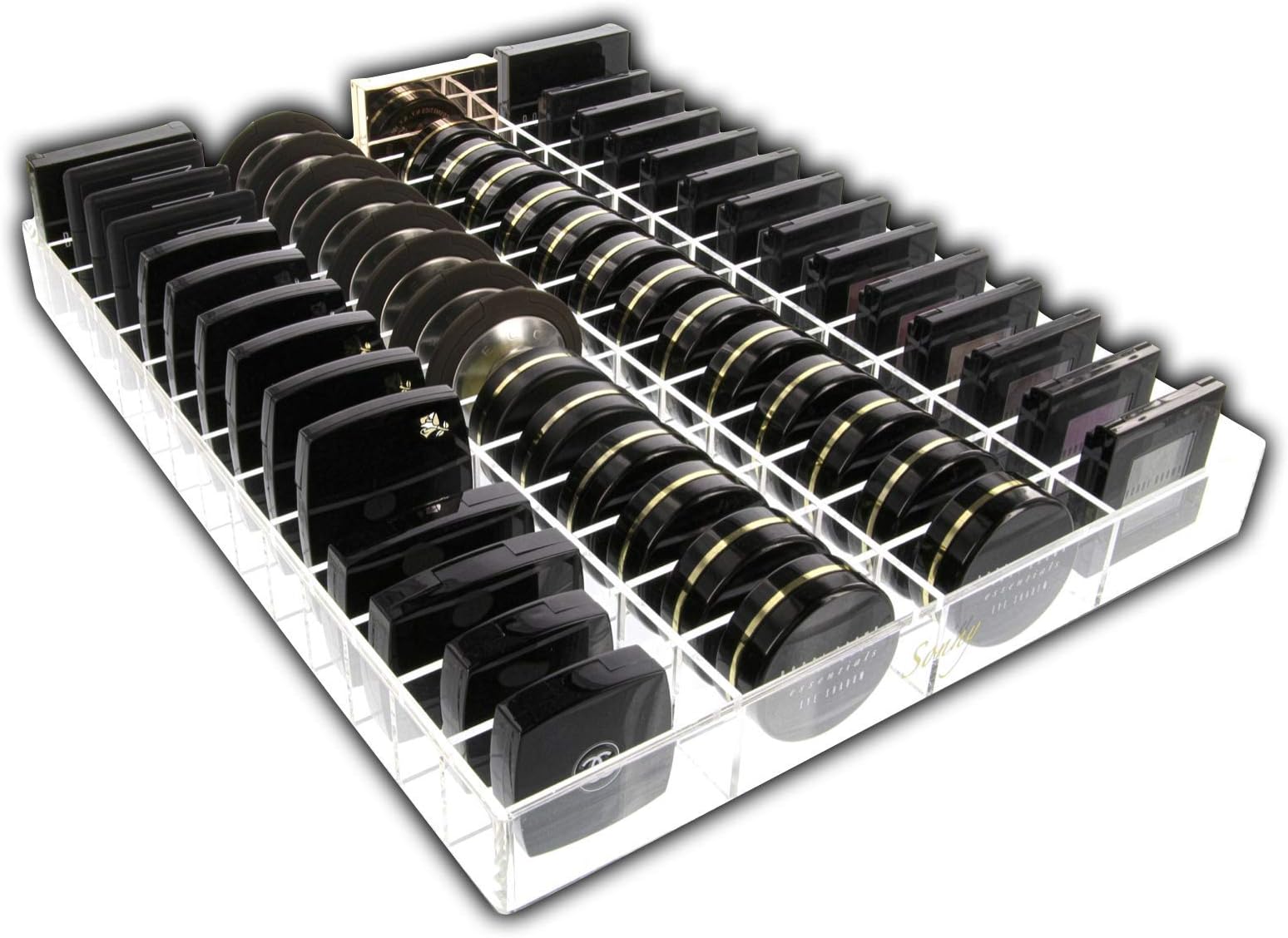 Fits IKEA Alex Holds 56 Blush Compact Acrylic Makeup drawer organizer by Sonny Cosmetics