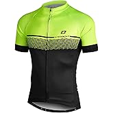LAMEDA Men's Cycling Jersey Breathable Lightweight Bike Jersey Short Sleeve Quick Dry Moisture Wicking Biking Shirts
