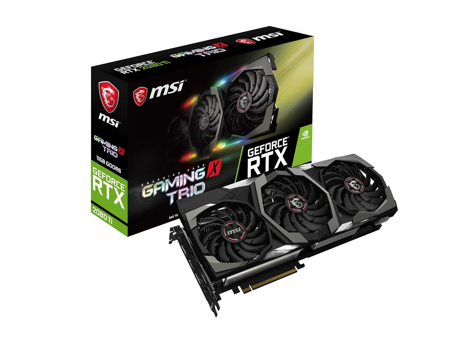 MSI GAMING GeForce RTX 2080 Ti GDRR6 352-bit HDMI/DP/USB Ray Tracing Turing Architecture Graphics Card (RTX 2080 TI GAMING X TRIO)