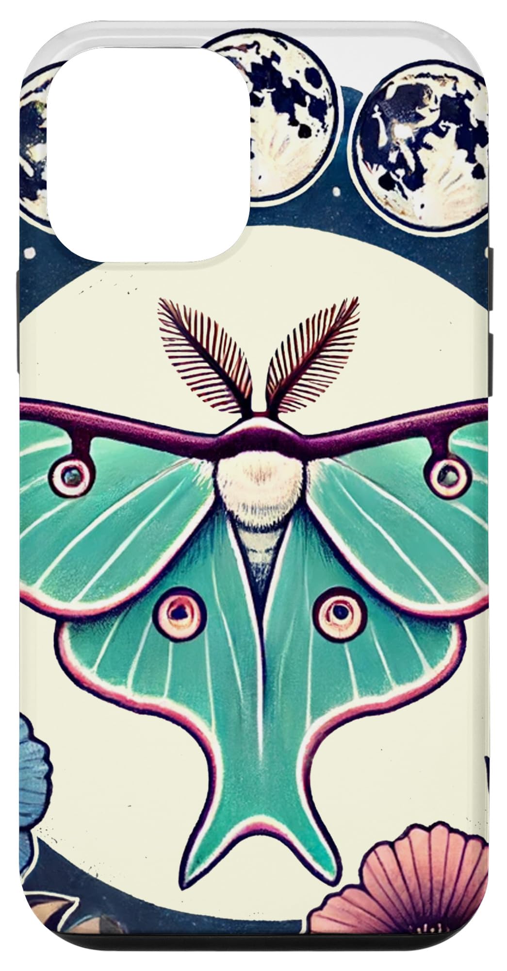 iPhone 12 mini Luna Moth Floral Illustration Moths Case