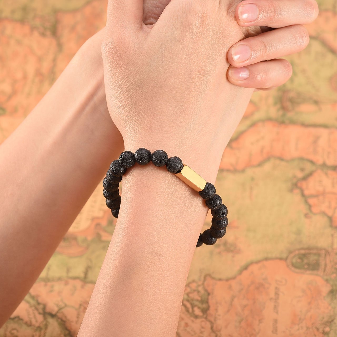 CrystalTears Lava Rock Stone Aromatherapy Essential Oil Diffuser Necklace Bracelet Set Natural Reiki Healing Energy Crystal Jewelry