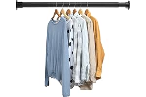 Closet Rod for Hanging Clothes, 17 to 50 inches Adjustable Closet Rods for Hanging Clothes Heavy Duty Closet Hanging Rod Meta