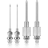 4pcs Grease Needle Nozzle Kit, Grease Needle Dispenser Grease Fitting Tool Steel Grease Injector Needle Tip Grease Injection