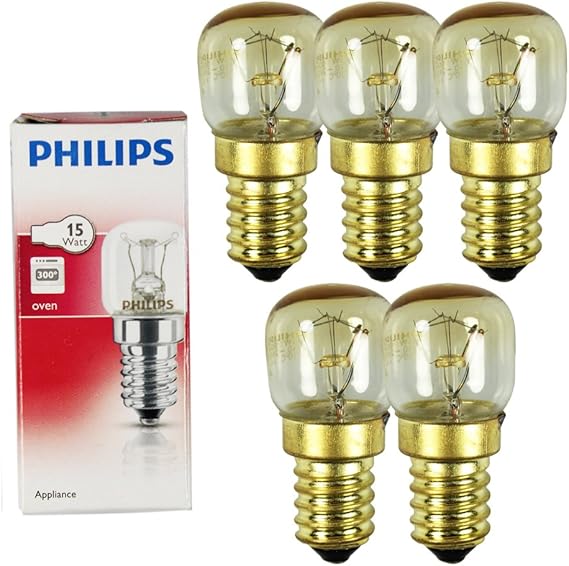 Philips Lot d 'ampoules de four 15 W, 230 V, E14, 49 x 22 mm, 2700 K [Classe énergétique E