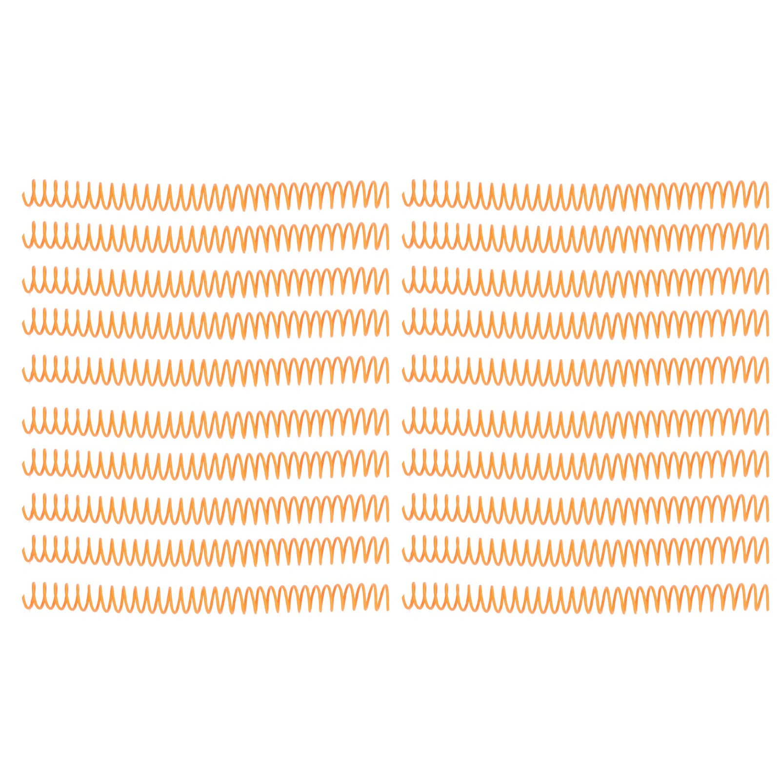 20Pcs Plastic Spiral Binding Coils Cinch Wire Binding Wire 19mm 3/4in ID 30 Holes Spirals for Teacher Student A4 A5 Notebook Stationery Accessories Binding (Orange)
