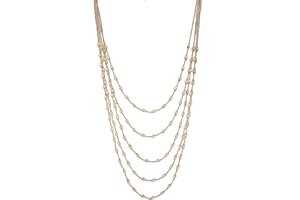 Xalroco Long Layered Necklace for Women Trendy Colorful Boho Chunky Crystal Beaded Jewelry Womens Dainty Statement Fashion Necklaces Costume Bead Strand Necklace