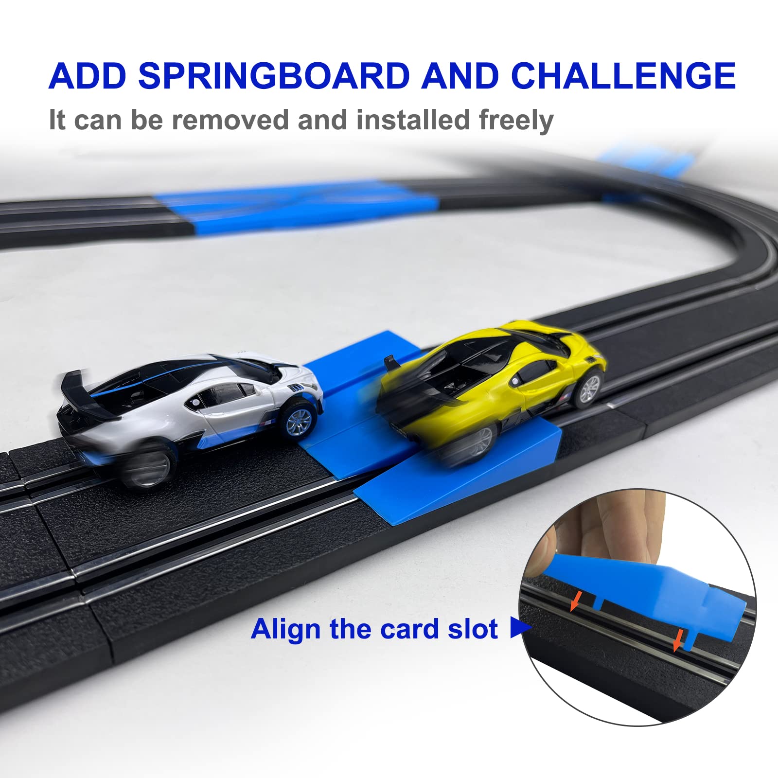 AGM MASTECH High Speed Series Dual Track Set, 8.4m Electric Track with 4 Vehicles Official Licensed Slot car Racing, Comes with 2 Hand Controls and Track Parts and a Lap Counter.