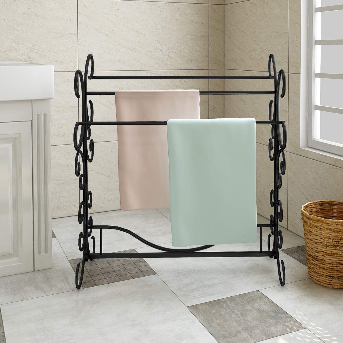 Free Standing Towel Rack 3 Bars Drying Rack