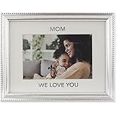 Bright Silver Beaded Frame - Mom We love You 4x6