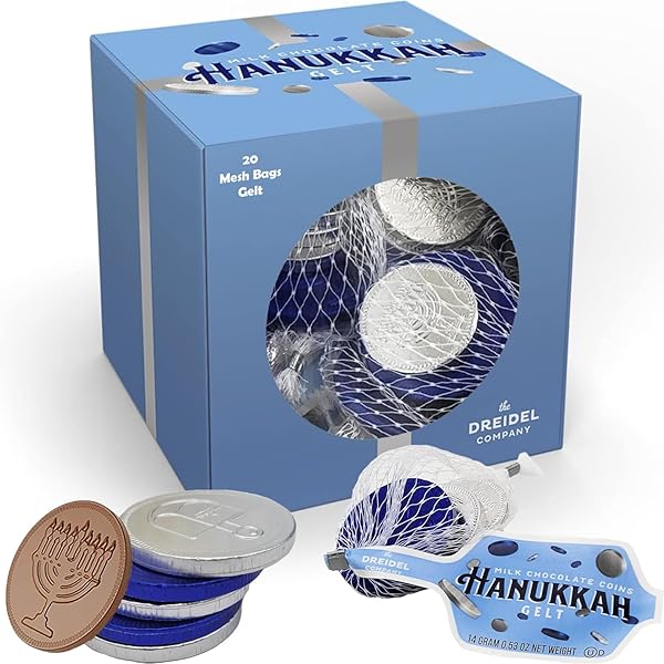 THE DREIDEL COMPANY 20 MESH BAGS ORIGINAL HANUKKAH...
