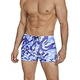 COOFANDY Men's Square Leg Swim Briefs Athletic Quick Dry Bathing Suit Square Leg Board Short for Men