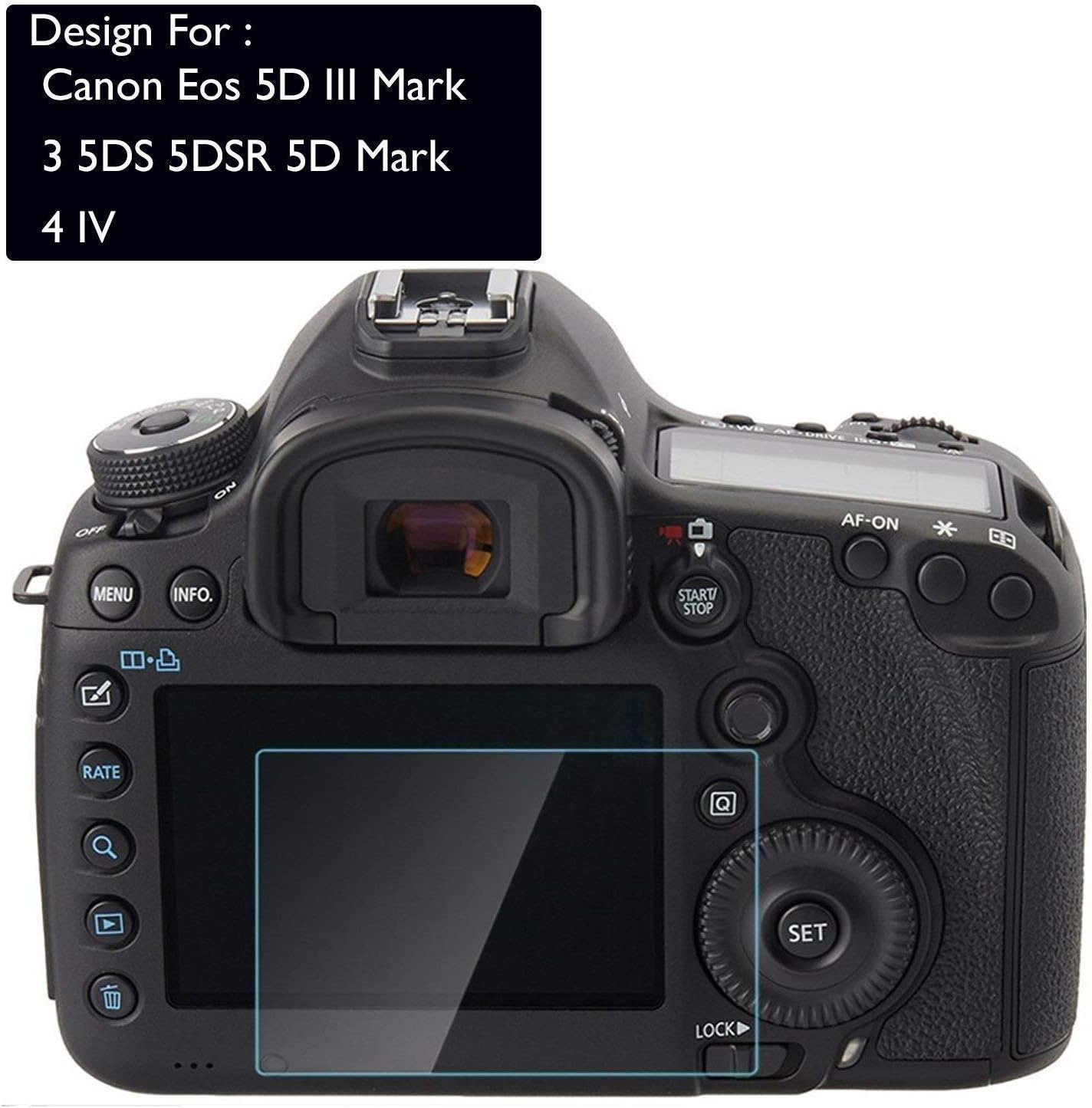 ACUTAS® Tempered Glass for Canon EOS 5D Mark III 3 / 5D Mark IV 4 DSLR (2-Pack)